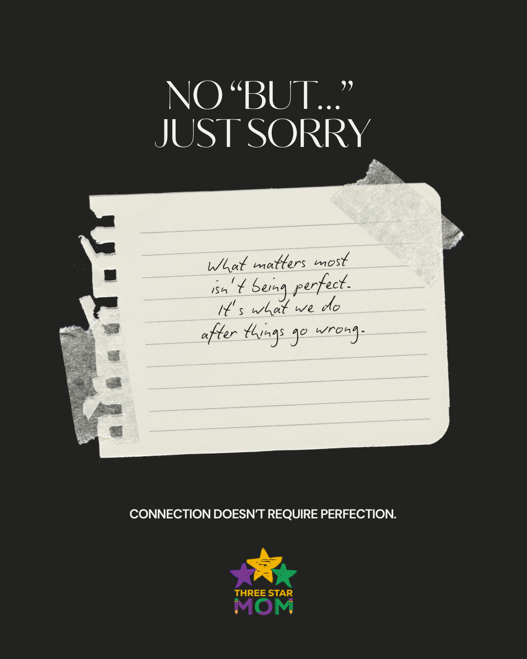 No “but…” Just Sorry